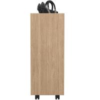 Sapateira Multiuso Organizador Com 03 Prateleiras E Rodizio Pérola L03 Amadeirado - 8