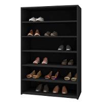 Sapateira 5 Prateleiras Lais Preto Preto Fosco - 1