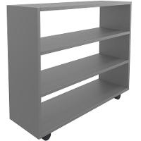 Kit 02 Sapateiras Multiuso Organizador Com 03 Prateleiras E Rodizio Pérola L03 Cinza - 3