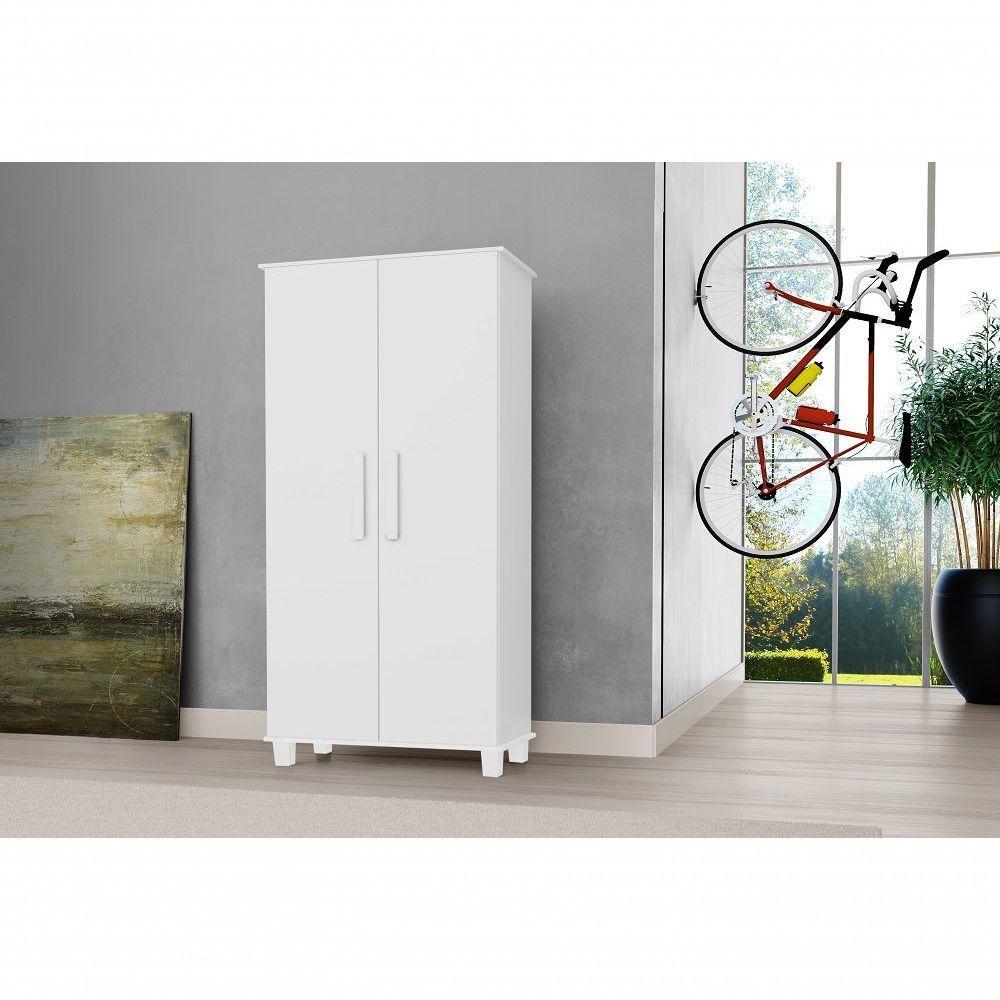 Sapateira Armario Multiuso 2 Portas Com 5 Prateleira Organizador Berlim Luapa Móveis - 4