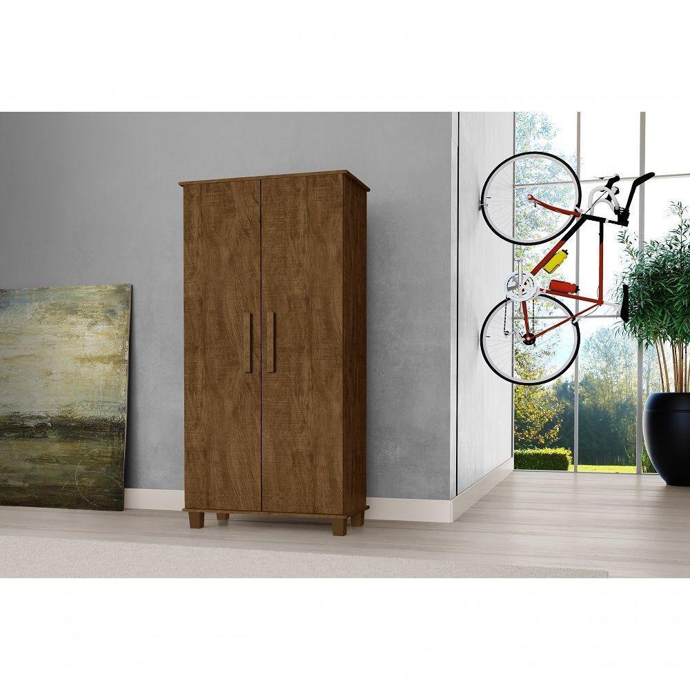 Sapateira Armario Multiuso 2 Portas Com 5 Prateleira Organizador Berlim Luapa Móveis - 4