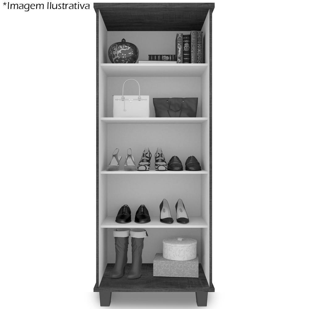 Armario Multiuso Sapateira 1 Porta 0070352 Branco - 6