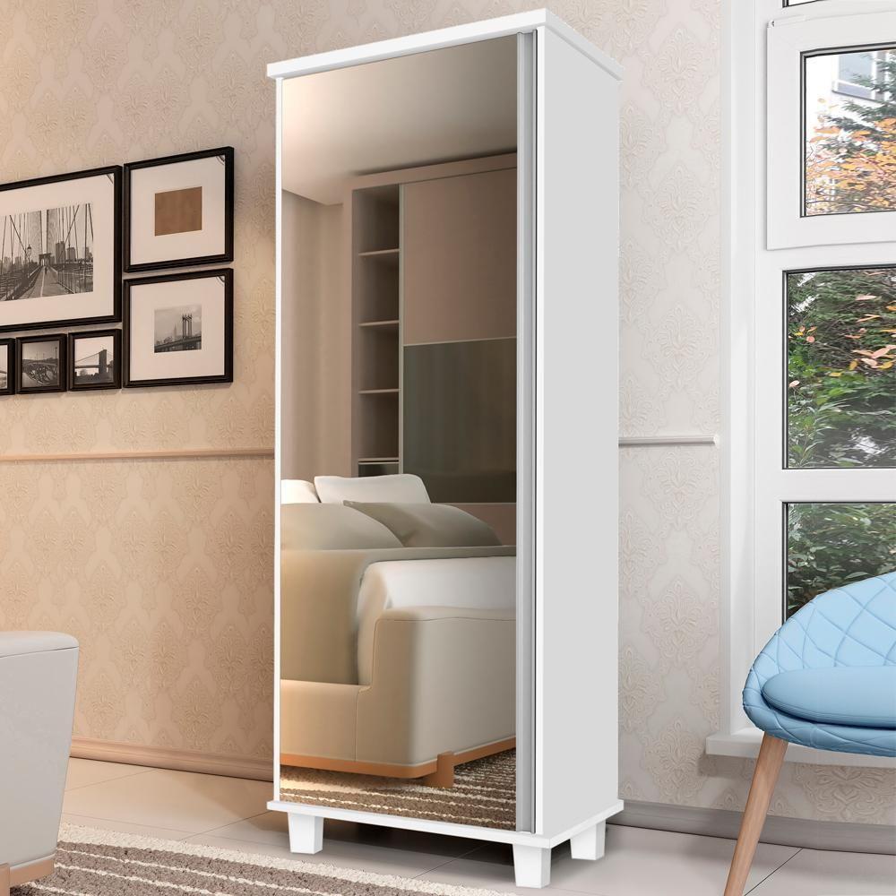 Armario Multiuso Sapateira 1 Porta 0070352 Branco - 9