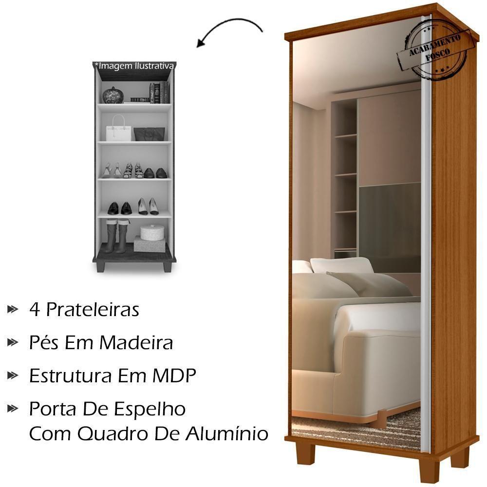 Armario Multiuso Sapateira 1 Porta 00703502 Carvalho - 8