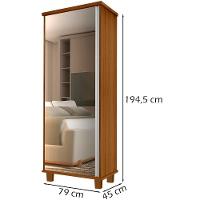 Armario Multiuso Sapateira 1 Porta 00703502 Carvalho - 7