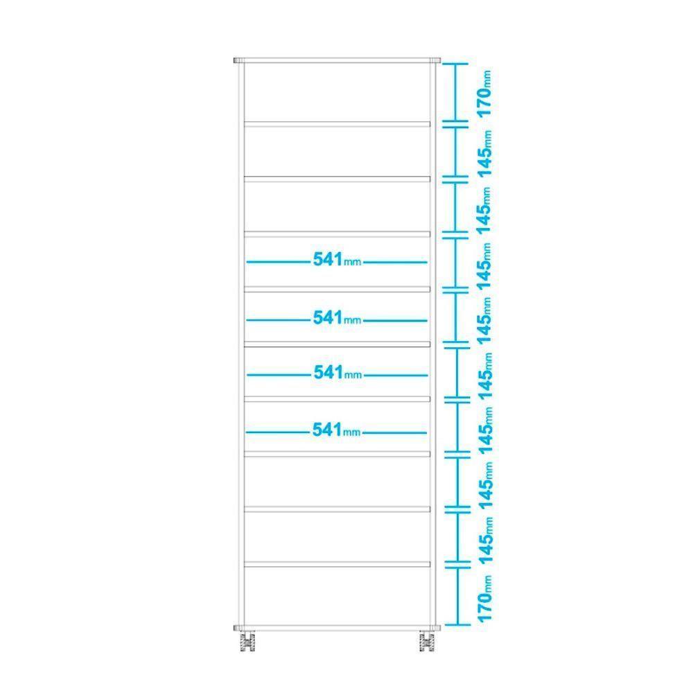 Sapateira Em Mdp Com 2 Portas E 9 Prateleiras Brv Móveis Branco - 2