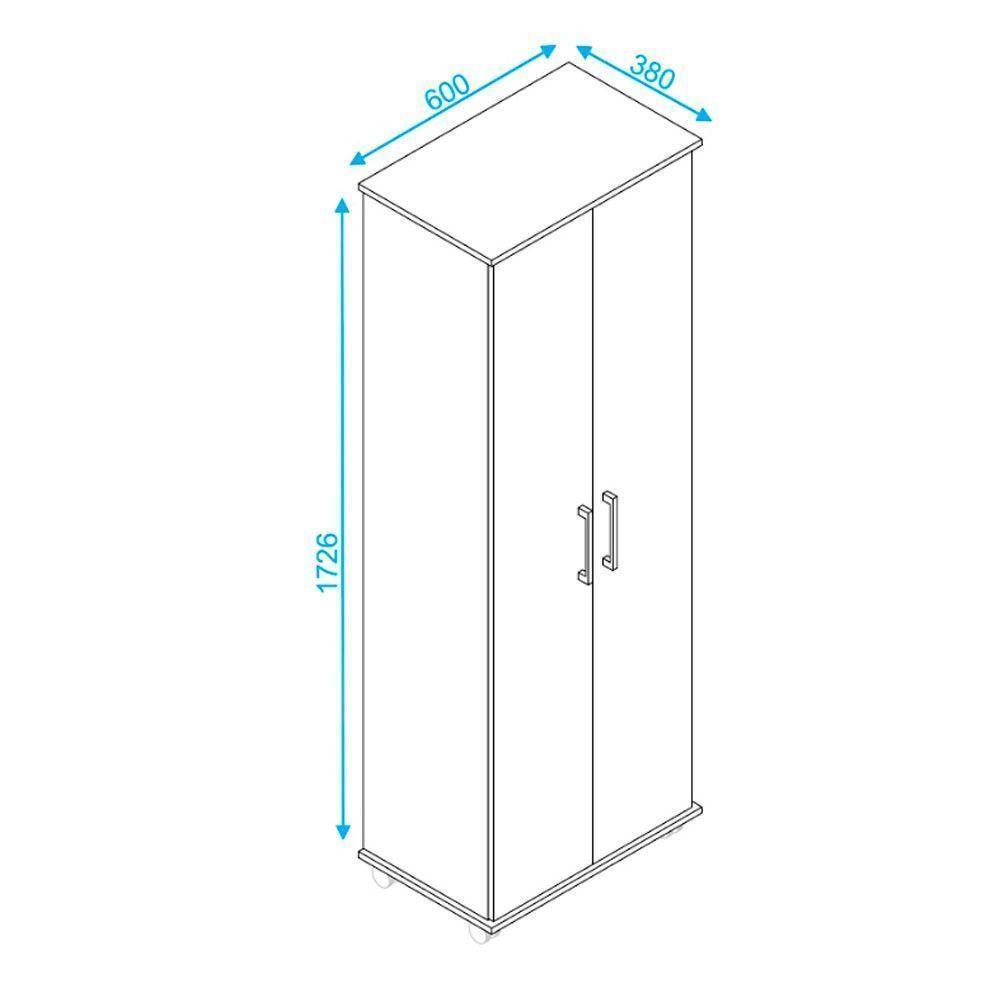 Sapateira Em Mdp Com 2 Portas E 9 Prateleiras Brv Móveis Branco - 4