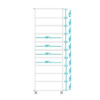 Sapateira Em Mdp Com 2 Portas E 9 Prateleiras Brv Móveis Branco - 2