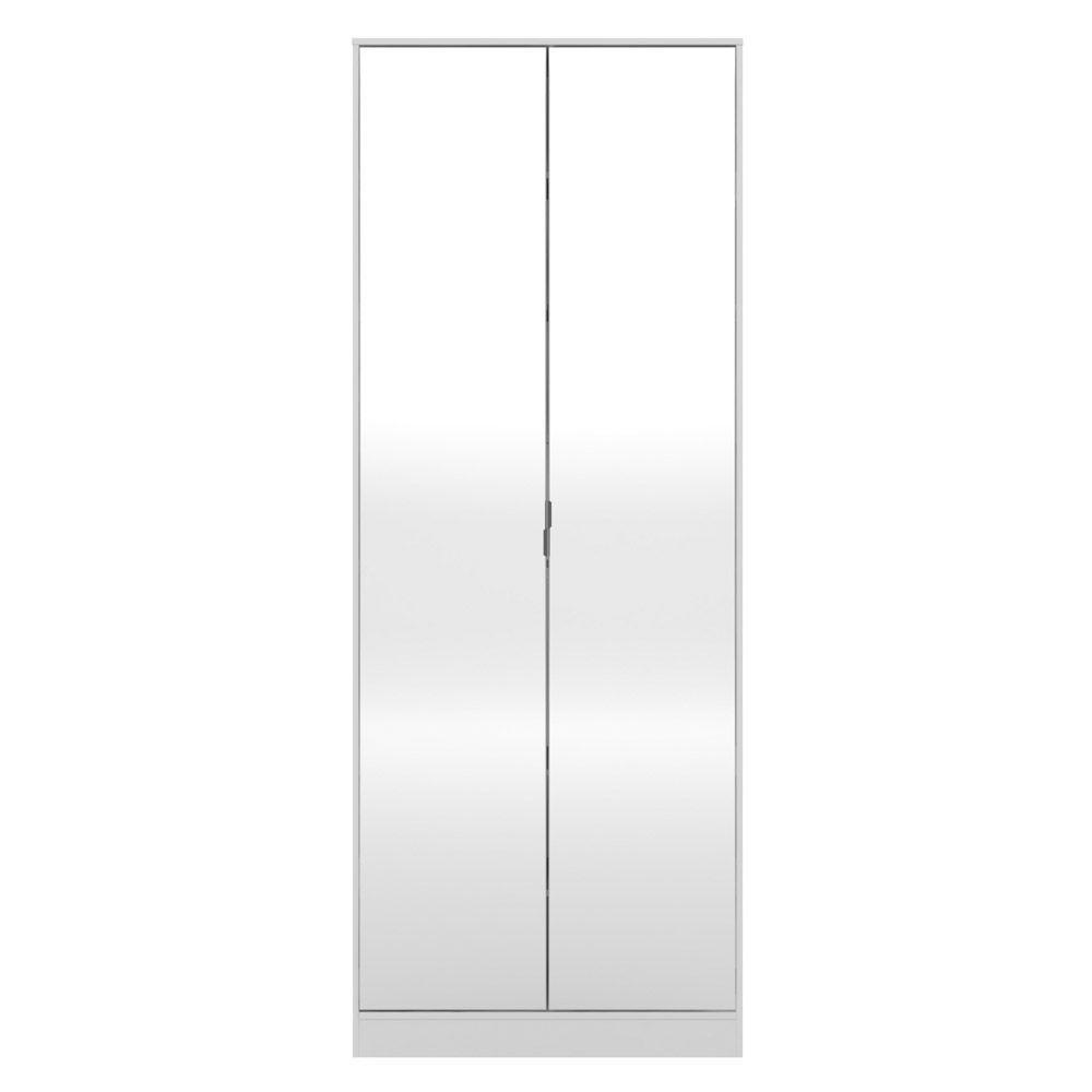 Sapateira 2 Portas Com Espelho 1 Gaveta Grife D02 Branco - 2