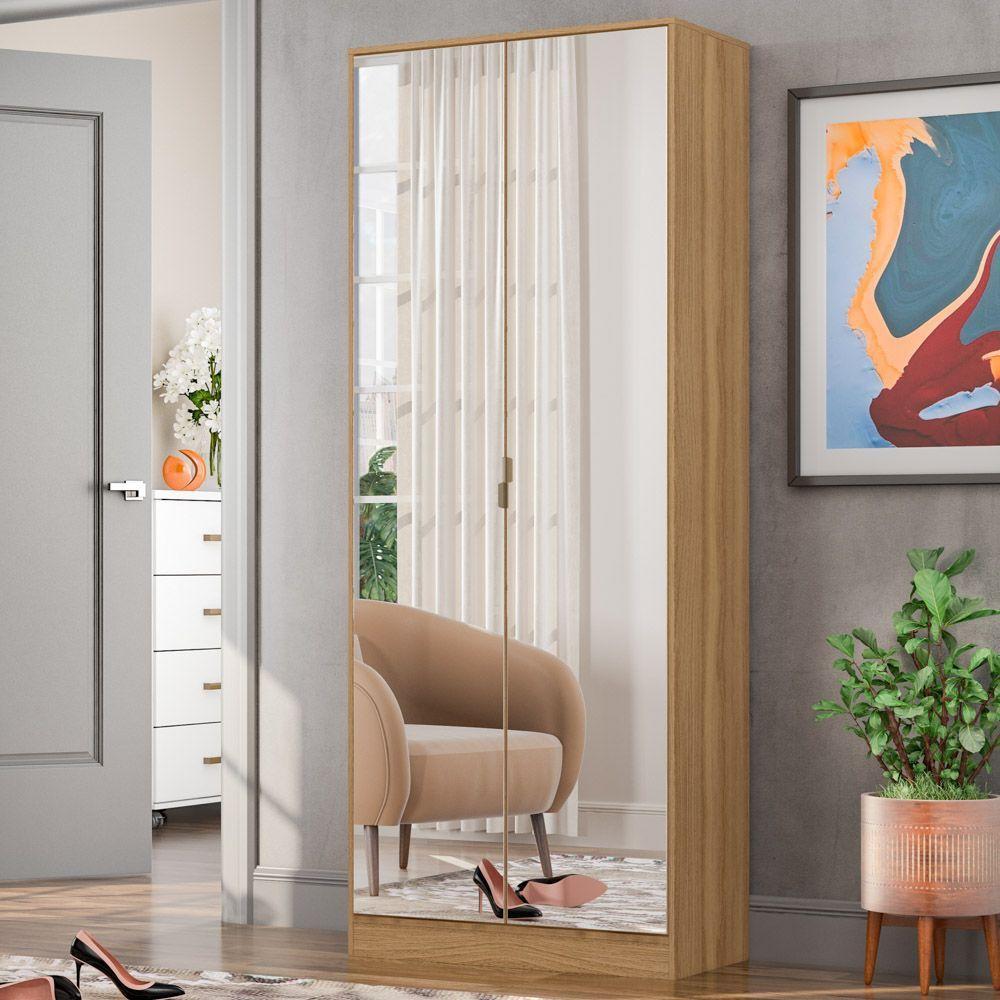 Sapateira 2 Portas Com Espelho 1 Gaveta Grife Amendola Touch - 5