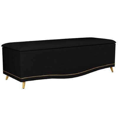 Calçadeira Baú Casal 140Cm Imperial J02Ano Preto