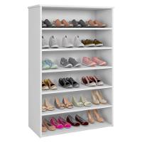 Kit 02 Armários Multiuso Sapateira 5 Prateleiras Branco