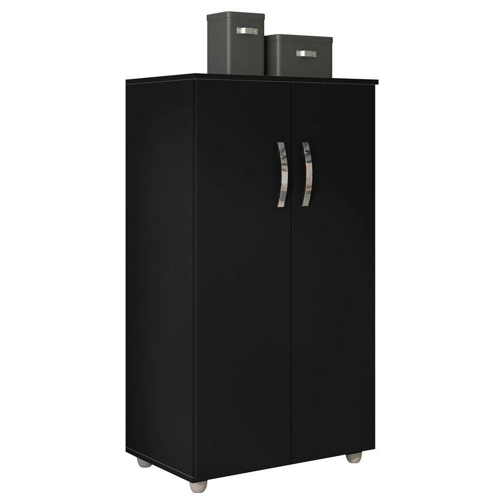 Armário Organizador Multiuso Rosana 2 Portas Preto - 1