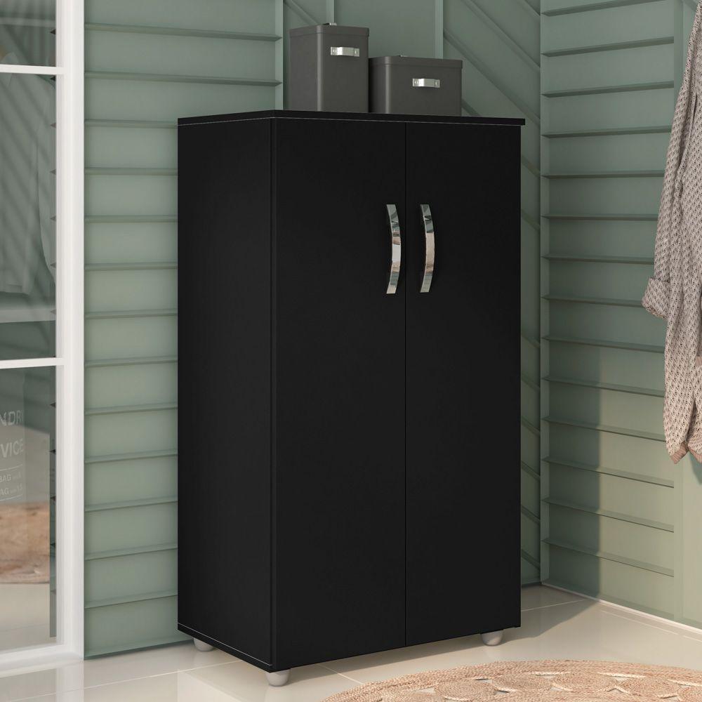 Armário Organizador Multiuso Rosana 2 Portas Preto - 4
