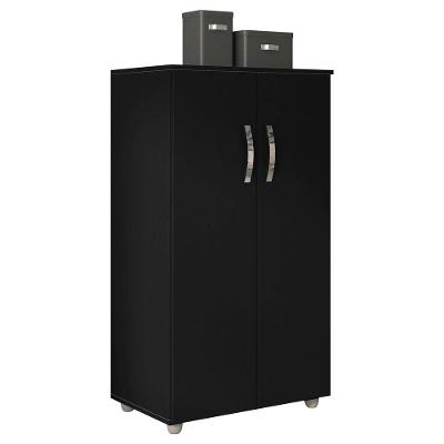 Armário Organizador Multiuso Rosana 2 Portas Preto