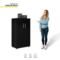 Armário Organizador Multiuso Rosana 2 Portas Preto - 2