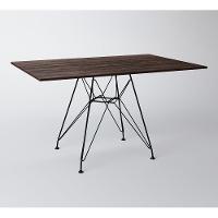 Conjunto De Mesa De Ferro Preto Tampo Amêndoa 120X75 4 Cadeiras Ferro Preta Assento Pre