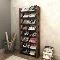 Sapateira Multiuso Closet 8 Prateleiras Az1006 Preto Nogal