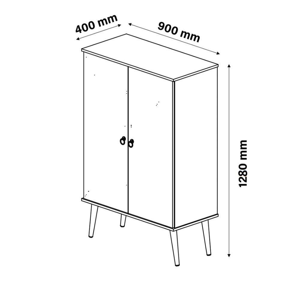 Sapateira Quarto Closet Spazio 2 Portas Branco - 2