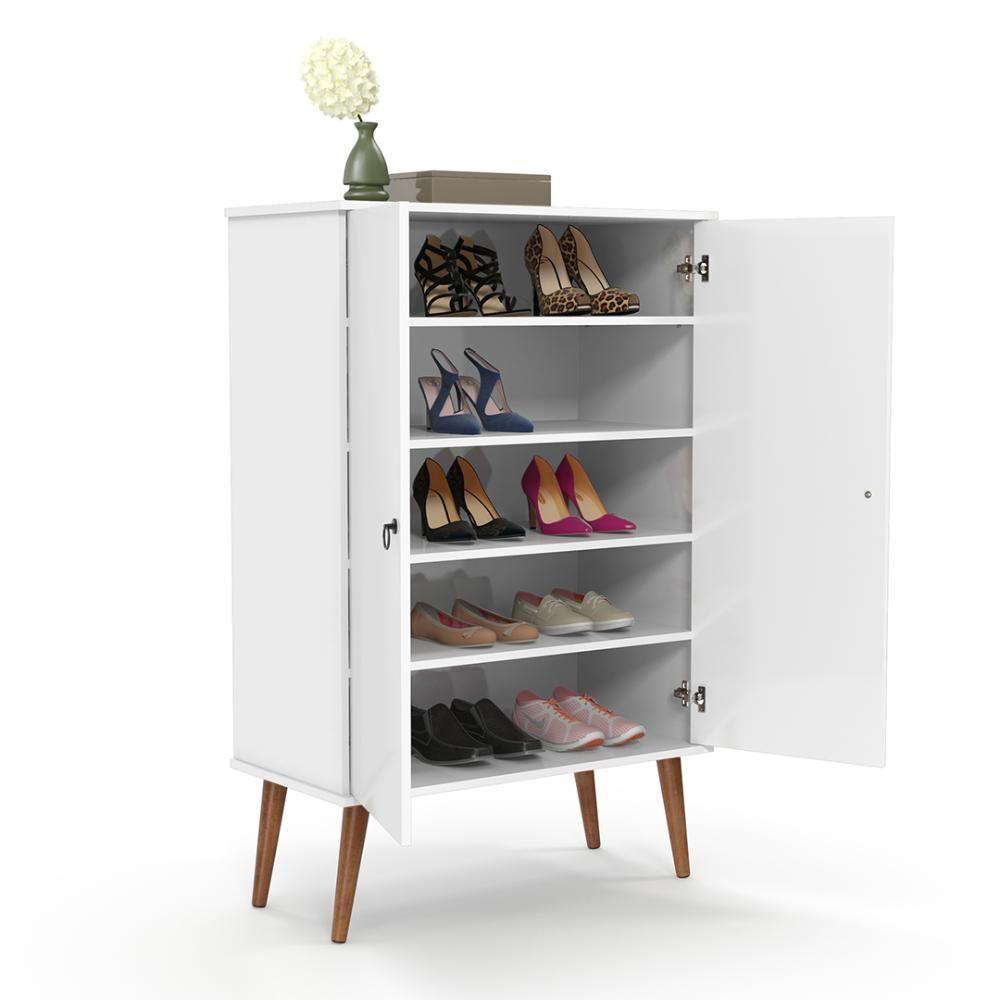 Sapateira Quarto Closet Spazio 2 Portas Branco - 4