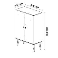 Sapateira Quarto Closet Spazio 2 Portas Branco - 6