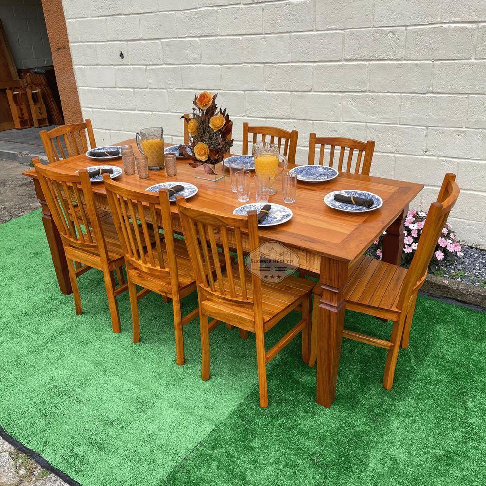 Mesa Madeira De Demolição 2m X 90cm Com 8 Cadeiras Bh Sudeste Rústico - 6