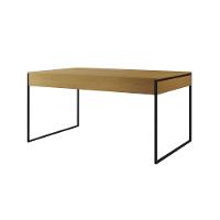 Mesa Jantar Industrial Retangular Filadélfia 137X90Cm Canela Com 4 Cadeiras Pretas Eames Base Ferro - 5