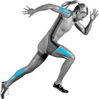 Kinesio Bandagem Elástica Fita Kinesio Tape Fisioterapia Alivia A Dor Lesão Muscular 5Cm X 5M Azul - 2