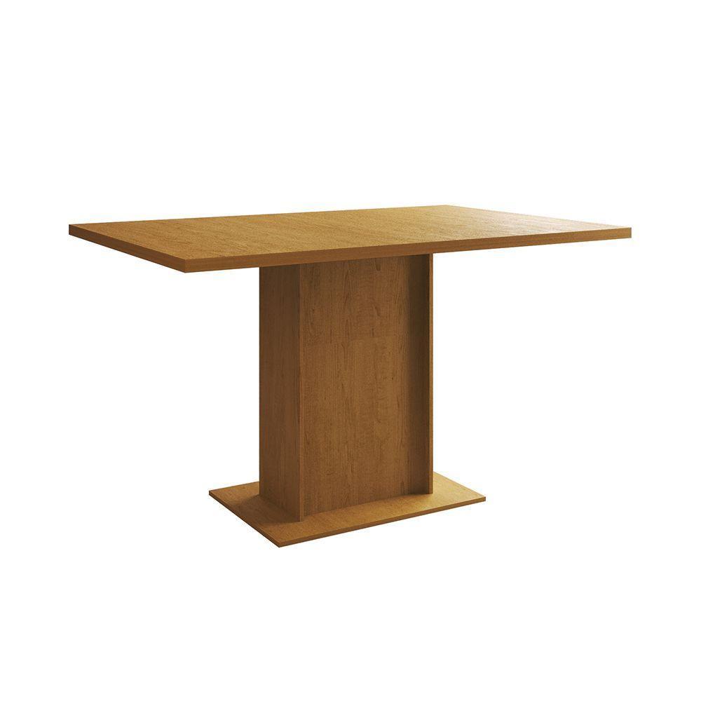 Mesa Jantar Londres Retangular Canela 137X90Cm 6 Cadeiras Estofadas Caramelo Base Dourado - 5