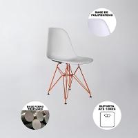 Mesa Sala De Jantar Industrial Amêndoa 135X75 6 Cadeiras Bracas De Ferro Cobre