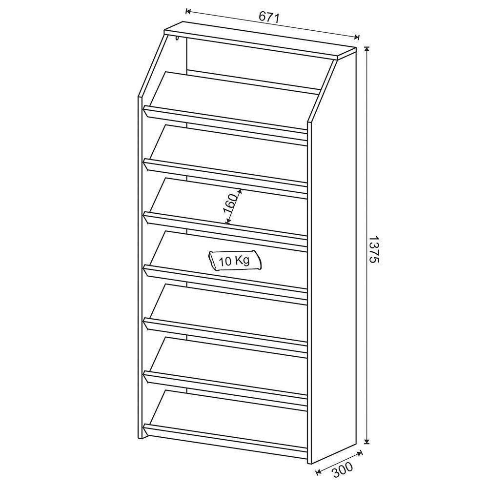 Sapateira Vertical Branco Tecno Mobili - 6