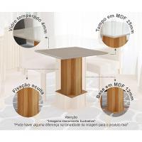 Conjunto Sala De Jantar Sophia 95x95 Tampo Mdf/vidro 4 Cadeiras Maia Cimol Nature/offwhite/mascavo - 7