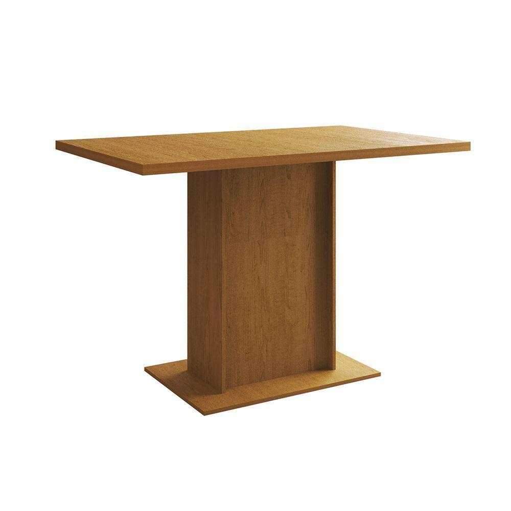 Mesa Jantar Londres Tampo Canela 120Cm 4 Cadeiras Base Cobre Estofado Vermelho - 5