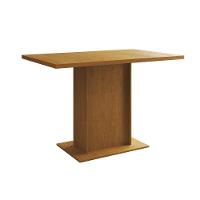 Mesa Jantar Londres Tampo Canela 120Cm 4 Cadeiras Base Cobre Estofado Vermelho - 5