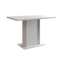 Mesa Jantar Londres Tampo Branco 120Cm 4 Cadeiras Ferro Branco Estofado Vermelho - 5