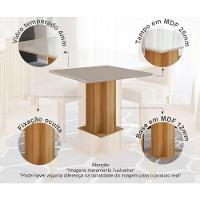 Conjunto Sala De Jantar Sophia 95x95 Tampo Mdf/vidro 4 Cadeiras Maia Cimol Nature/offwhite/gengibre - 3