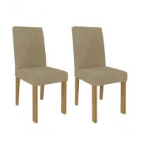 Conjunto Sala De Jantar Sophia 95x95 Tampo Mdf/vidro 4 Cadeiras Maia Cimol Nature/offwhite/gengibre - 6