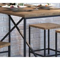 Conjunto Mesa 136x69 Com Banquetas Vermont Preto Fosco