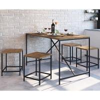 Conjunto Mesa 136x69 Com Banquetas Vermont Preto Fosco - 6