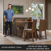 Conjunto Sala De Jantar Mesa Tampo De Madeira 4 Cadeiras Rustic/crema/hibiscos - 8