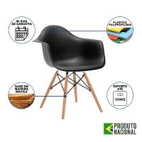 Mesa Industrial Retangular Jantar 137X90Cm Preta Base Cobre V Com 6 Poltronas Pretas Ma Marrom