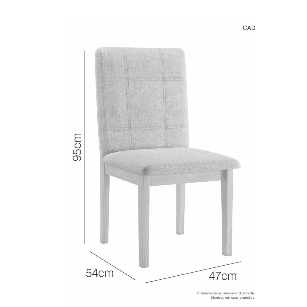 Conjunto Mesa De Jantar Elegance Cinamomo 1,80 M Com 6 Cadeiras - 8