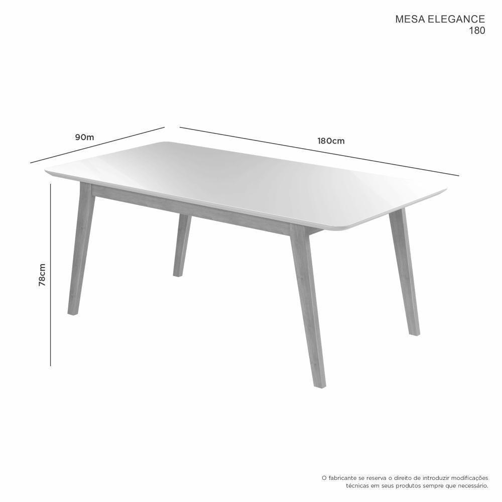 Conjunto Mesa De Jantar Elegance Cinamomo 1,80 M Com 6 Cadeiras - 11