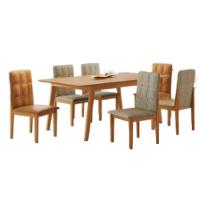 Conjunto Mesa De Jantar Elegance Cinamomo 1,80 M Com 6 Cadeiras - 1