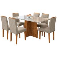 Kit Mesa De Jantar1,60m C/ 6 Cadeiras Ypê Offwhite Wd25 - 8