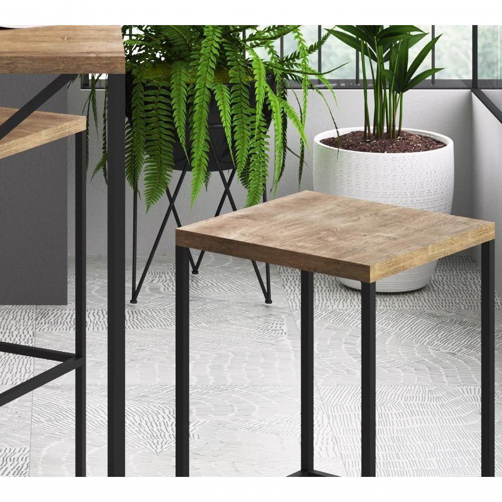 Conjunto Mesa 100x60 Com Banquetas Vermont Preto Fosco - 3