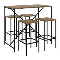 Conjunto Mesa 100x60 Com Banquetas Vermont Preto Fosco - 11