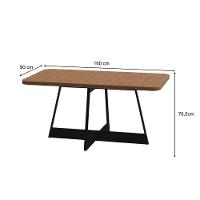 Conjunto Sala De Jantar Loanda 6 Cadeiras Carraro Grafite/preto/nogal - 7