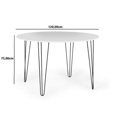 Conj Mesa 120cm Branca Com 4 Cadeiras Eames Eiffel Preto