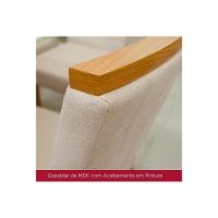 Sala de Jantar Completa Luiza c/ Tampo Madeirado 160cm + 6 Cadeiras Bella Nature/Veludo Light Linho - Henn - 2